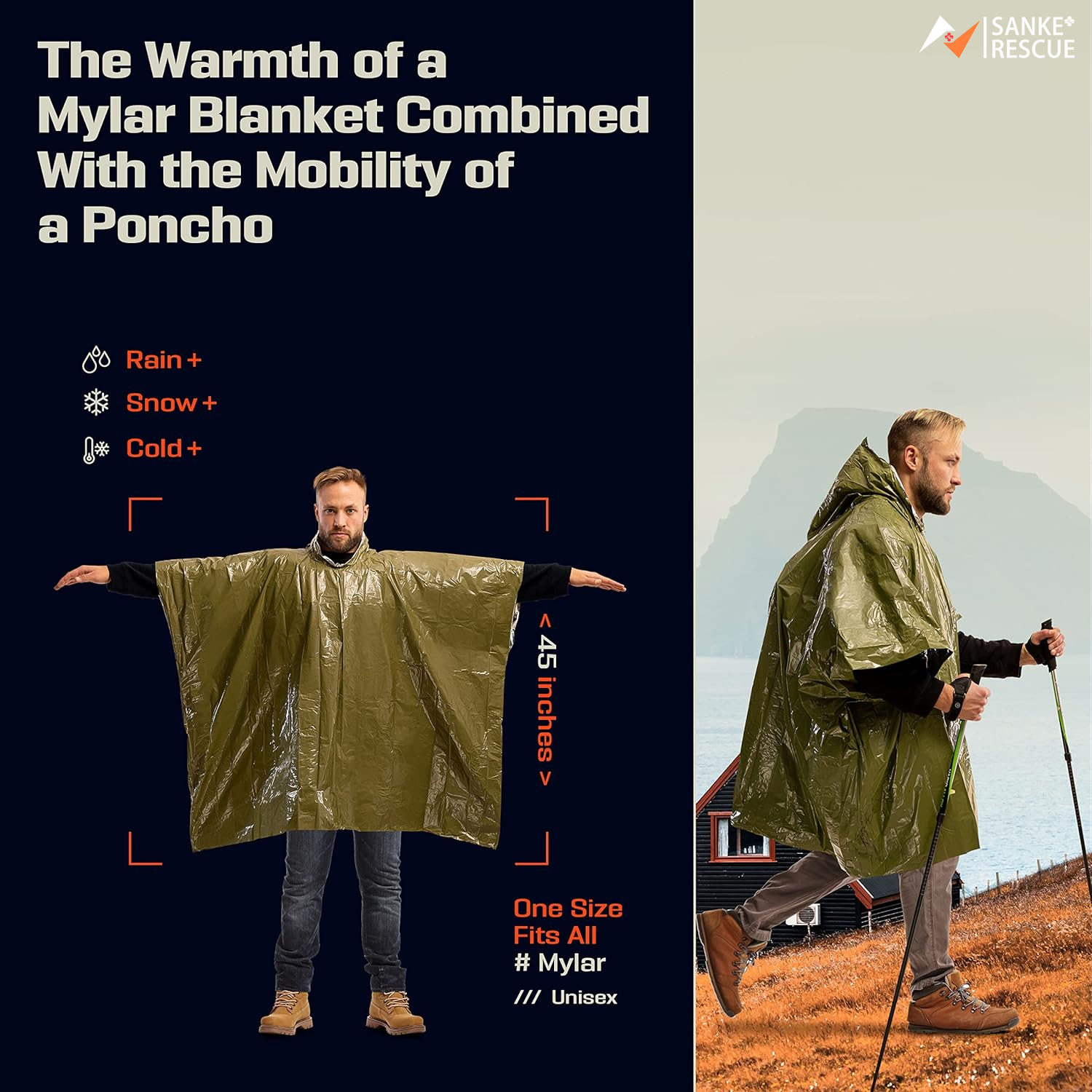 3 In 1 Outdoor Military Rainco - Camping Rain Poncho ulasan dan harga