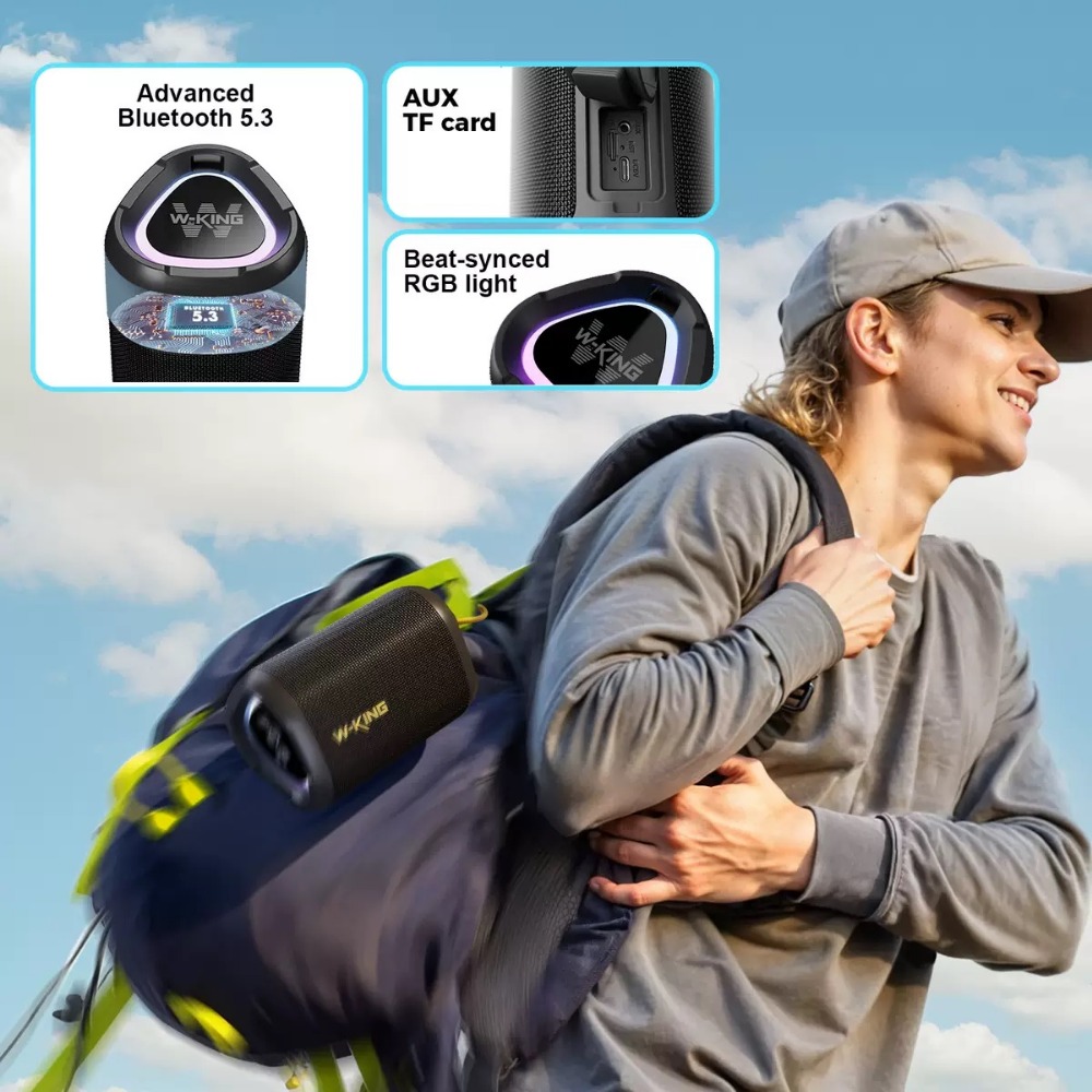 W-KING D110 Wireless Speaker w - Outdoor Camping Videos ulasan dan harga