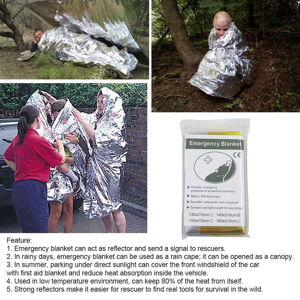 5Pcs Outdoor Emergency Blanket - Camping Rain Poncho ulasan dan harga