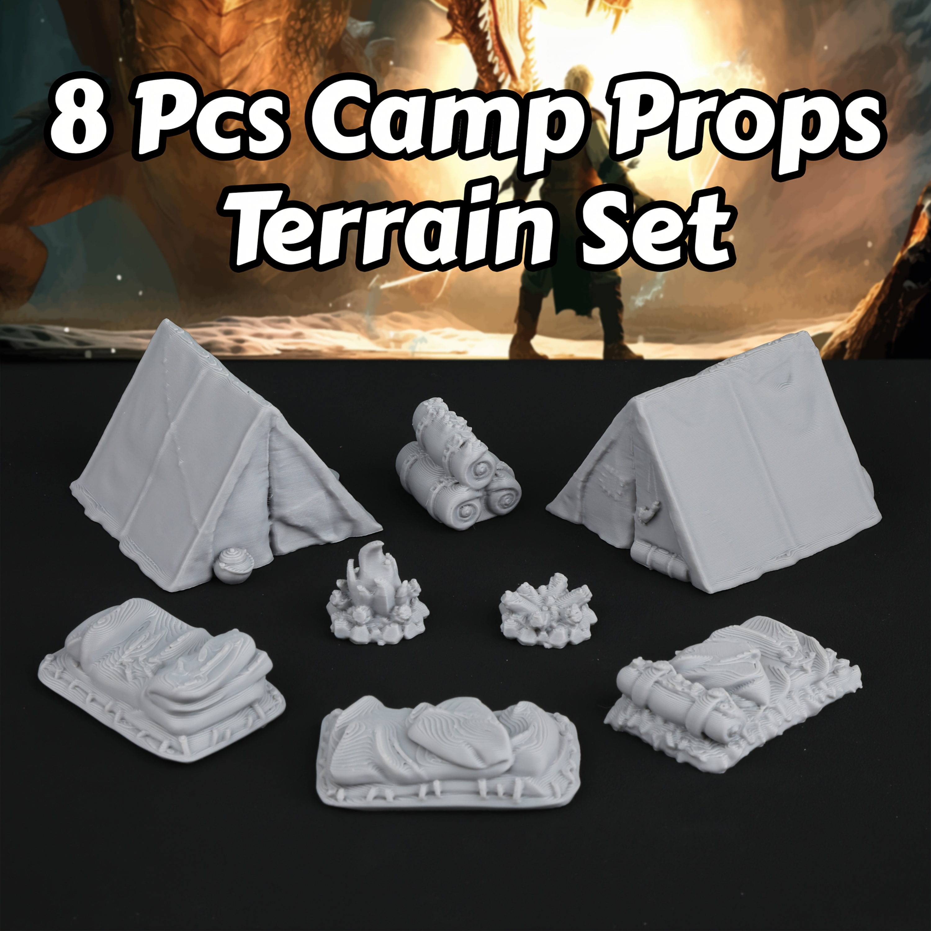 8pcs RPG Adventurer's Camp Min - Outdoor Camping Outfit ulasan dan harga