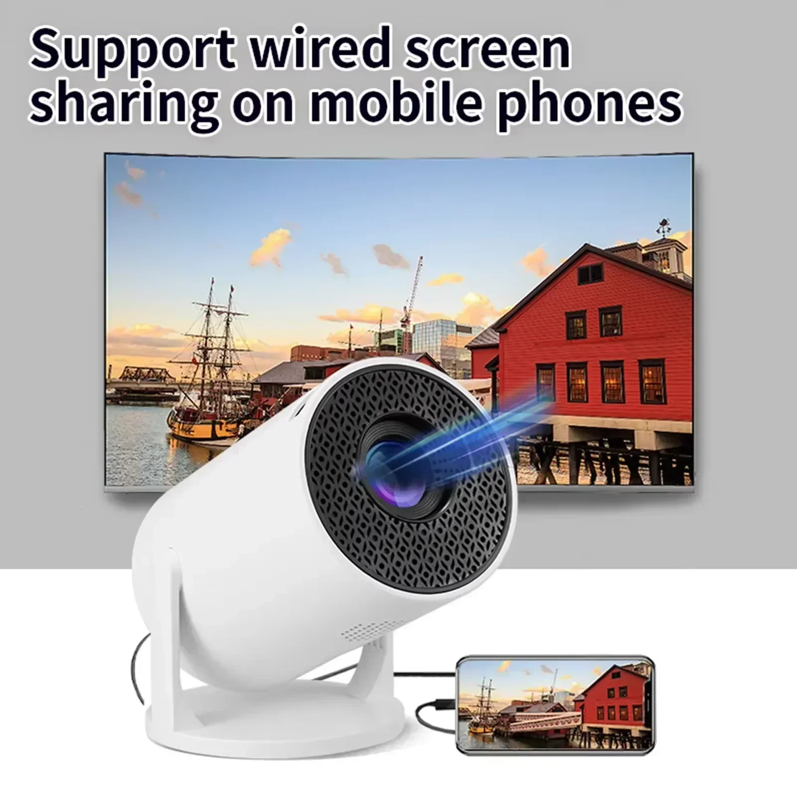New HY300 Portable 4K Projecto - Outdoor Camping Videos ulasan dan harga