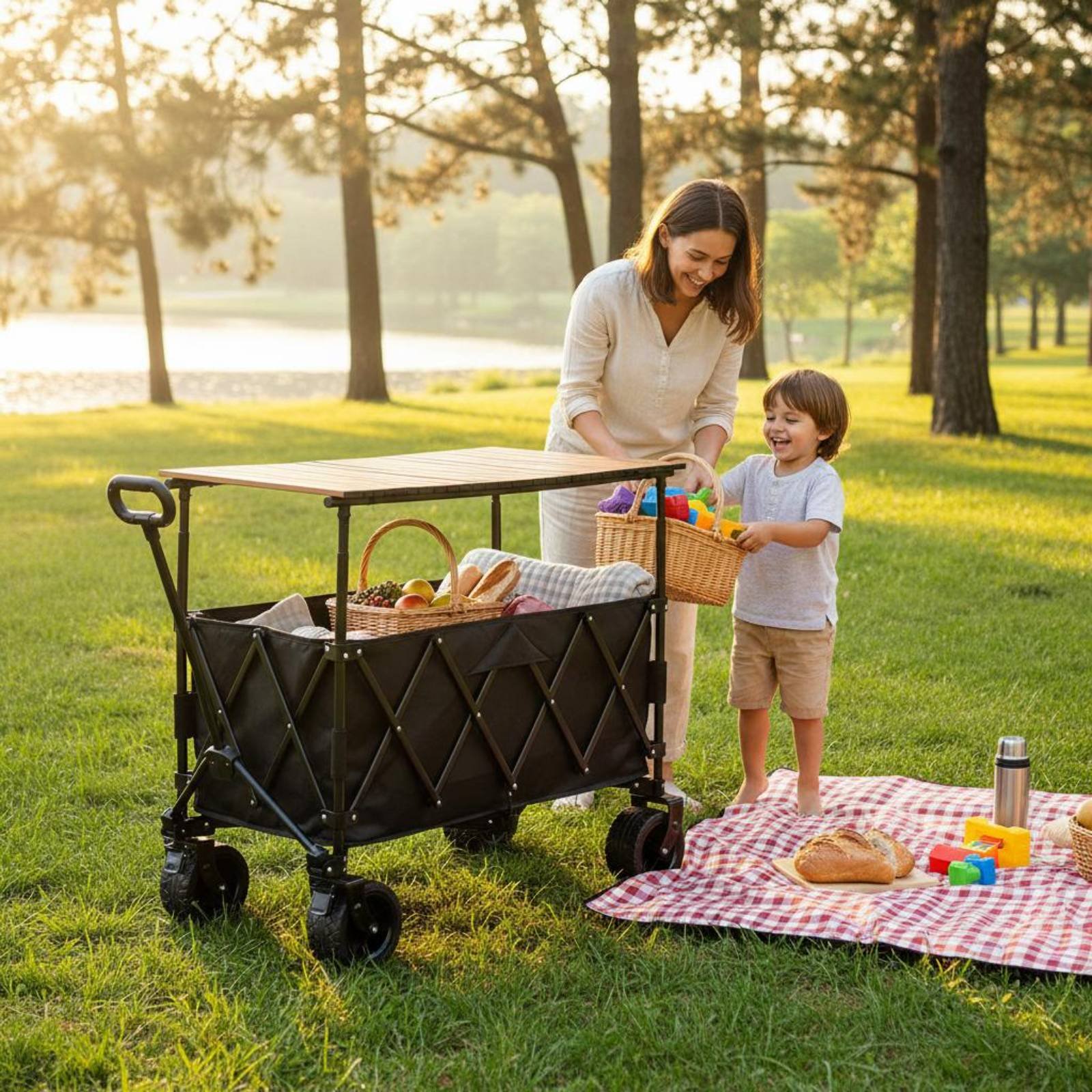 Foldable Camping Wagon Portabl - Jinli Outdoor Camping ulasan dan harga