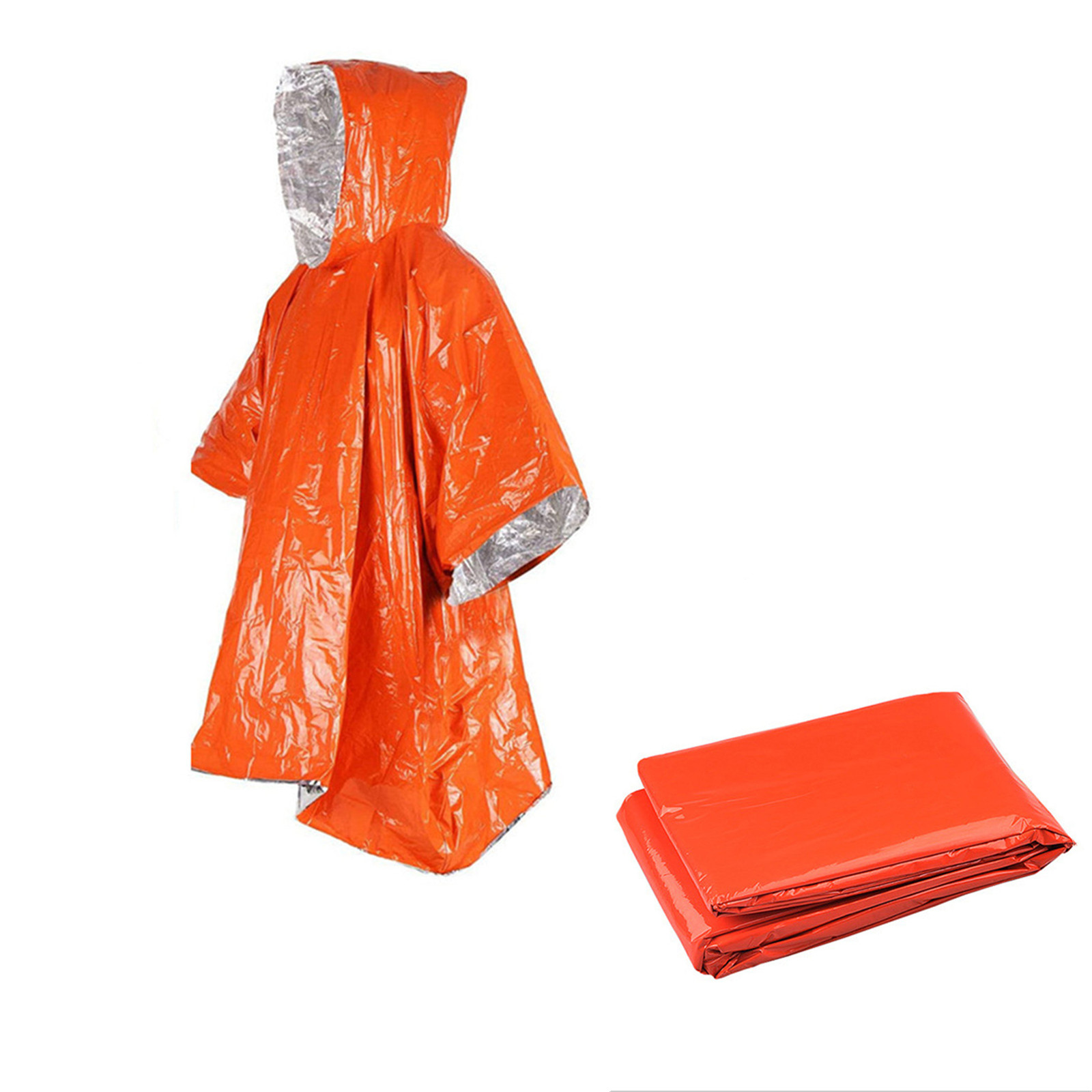 Emergency Disposable Aluminum  - Camping Rain Poncho ulasan dan harga