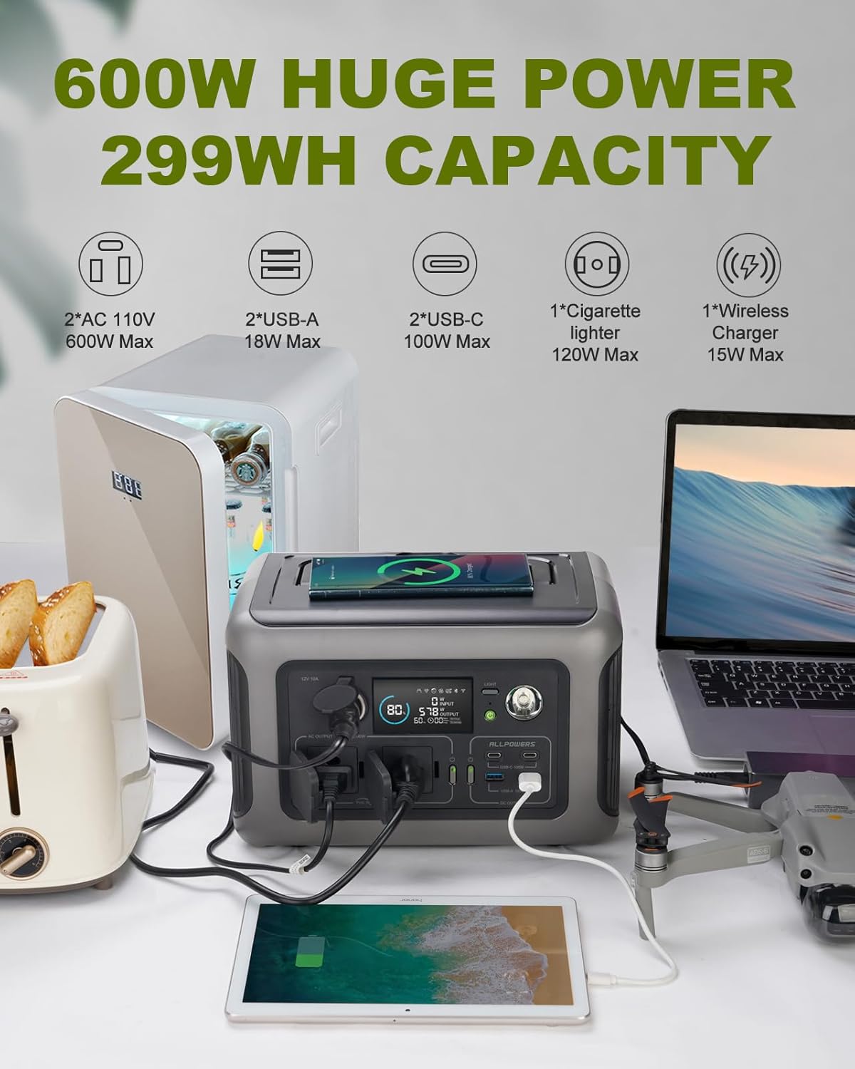 ALLPOWERS Portable Power Stati - Outdoor Camping Outfit ulasan dan harga