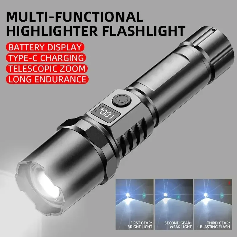 High Power XHP100 Led Flashlig - Outdoor Camping Decor ulasan dan harga