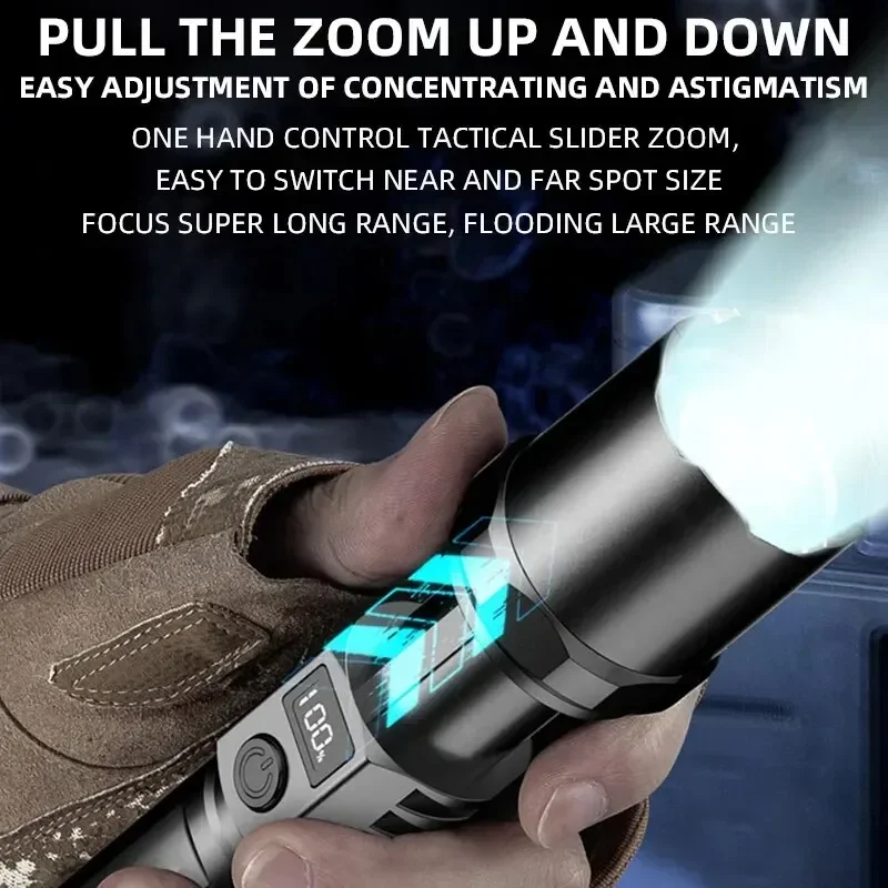High Power XHP100 Led Flashlig - Outdoor Camping Decor ulasan dan harga