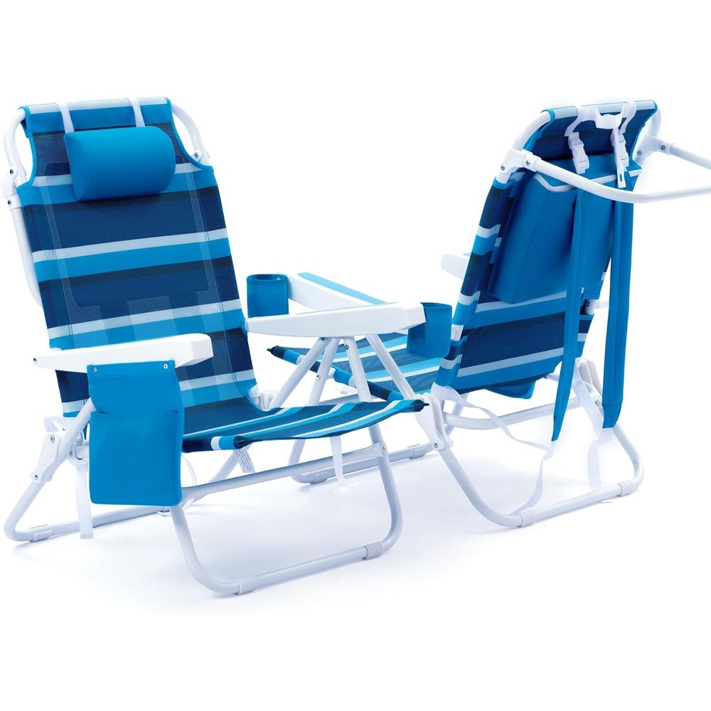 2-Piece Reclining Beach Chairs - Outdoor Camping Recliner ulasan dan harga